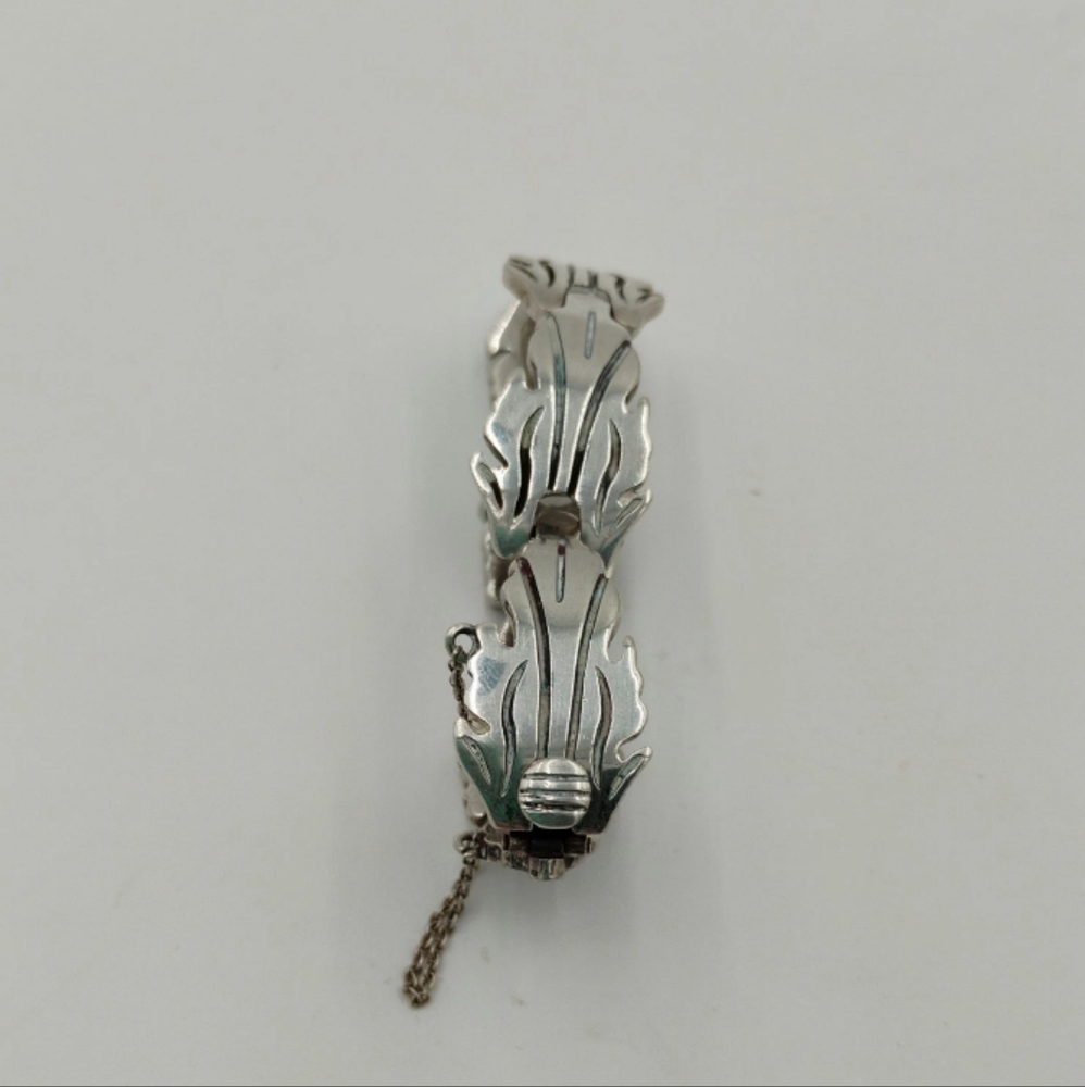 STERLING SILVER 925 BRACELET ARTIST SIGNED J.S. - Picture 2 of 4